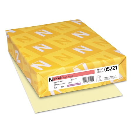 Neenah Paper WritingPaper, BaronialIvory, 500, PK500 05221